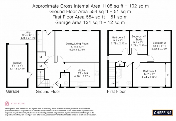 Floor Plan Image for 4 Bedroom End of Terrace House for Sale in High Street, Chippenham