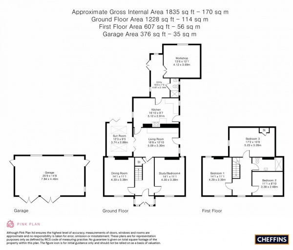 Floor Plan Image for 3 Bedroom Detached House for Sale in Mill Lane, Cowlinge