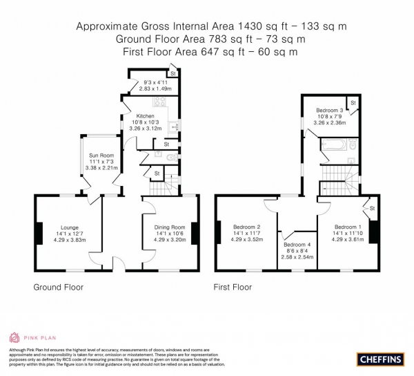 Floor Plan Image for 4 Bedroom Cottage for Sale in High Street, Brinkley