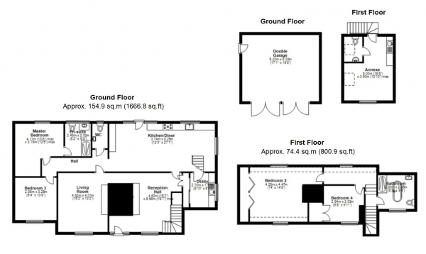 Floor Plan Image for 4 Bedroom Cottage for Sale in Bury Road, Kentford