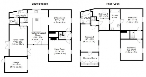 Floor Plan Image for 4 Bedroom Cottage for Sale in Isleham Road, Fordham