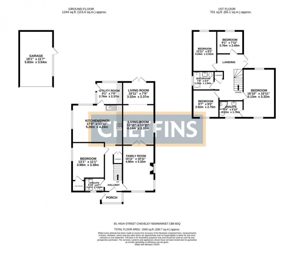 Floor Plan Image for 5 Bedroom Property to Rent in High Street, Cheveley, Newmarket