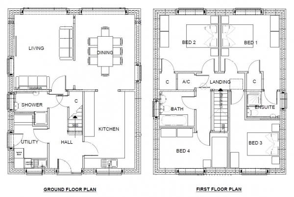 Floor Plan Image for 4 Bedroom Detached House for Sale in Ditchfield, Reach