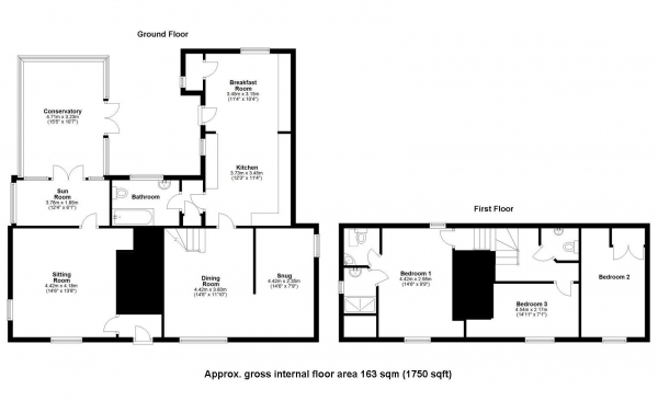 Floor Plan Image for 3 Bedroom Cottage for Sale in Church Lane, Isleham