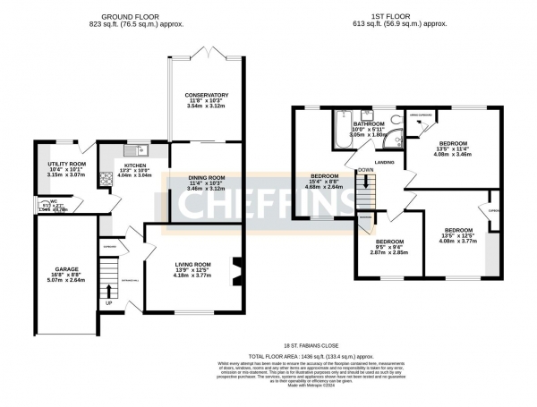 Floor Plan Image for 4 Bedroom Semi-Detached House for Sale in St. Fabians Close, Newmarket