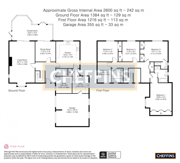 Floor Plan Image for 5 Bedroom Detached House for Sale in Paddock Street, Soham