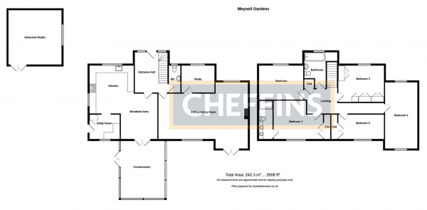 Floor Plan Image for 5 Bedroom Property to Rent in Meynell Gardens, Newmarket