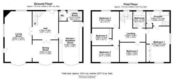 Floor Plan Image for 5 Bedroom Detached House for Sale in Ivory House, Red Lodge