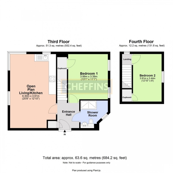 Floor Plan Image for 2 Bedroom Duplex to Rent in Severn Place, Cambridge