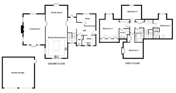 Floor Plan Image for 4 Bedroom Detached House for Sale in The Highlands, Exning