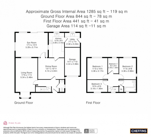 Floor Plan Image for 4 Bedroom Detached House for Sale in Isinglass Close, Newmarket