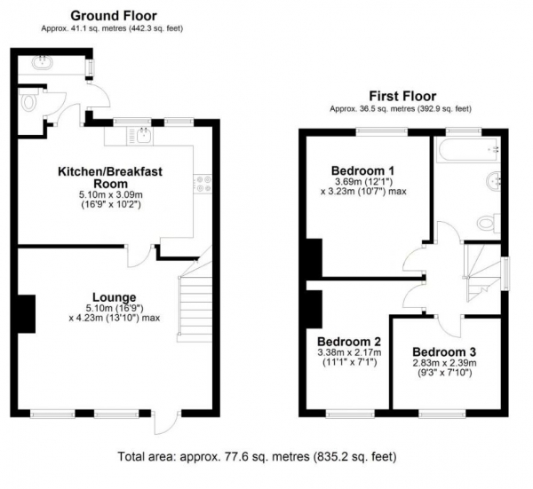 Floor Plan Image for 3 Bedroom Semi-Detached House for Sale in Exning Road, Newmarket