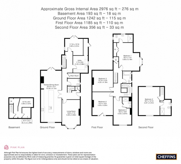 Floor Plan Image for 5 Bedroom Semi-Detached House to Rent in Bury Road, Newmarket