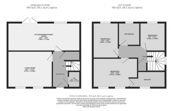 Floor Plan Image for 3 Bedroom Detached House for Sale in Glebe Drive, Exning