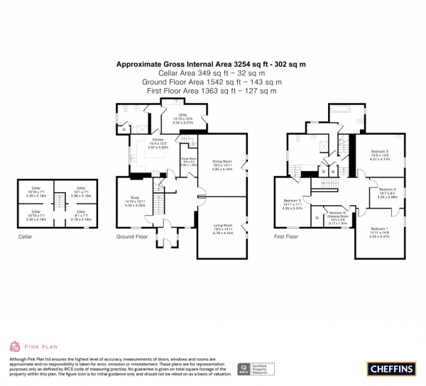 Floor Plan Image for 5 Bedroom Detached House to Rent in High Street, Chippenham