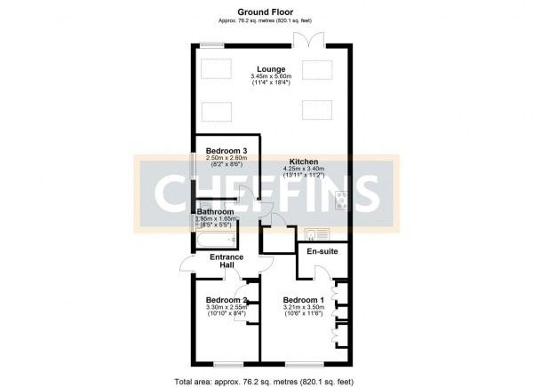 Floor Plan Image for 3 Bedroom Semi-Detached Bungalow for Sale in Andrew Road, Newmarket