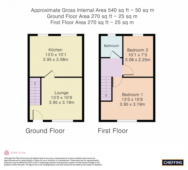 Floor Plan Image for 2 Bedroom Terraced House for Sale in Corsican Pine Close, Newmarket