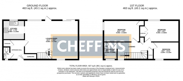 Floor Plan Image for 3 Bedroom Detached House for Sale in Aureole Walk, Newmarket