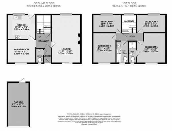 Floor Plan Image for 4 Bedroom Detached House for Sale in Hurts Croft, Fordham