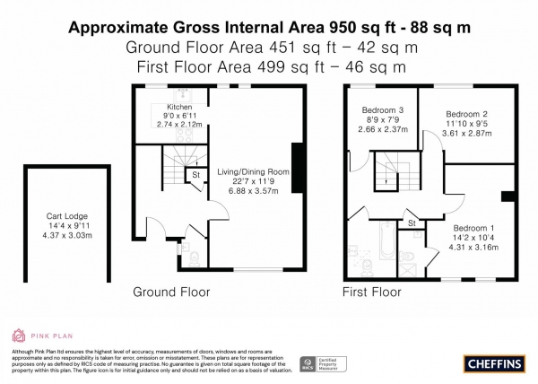 Floor Plan Image for 3 Bedroom Barn Conversion for Sale in Days Barn, Weston Colville, Cambridge