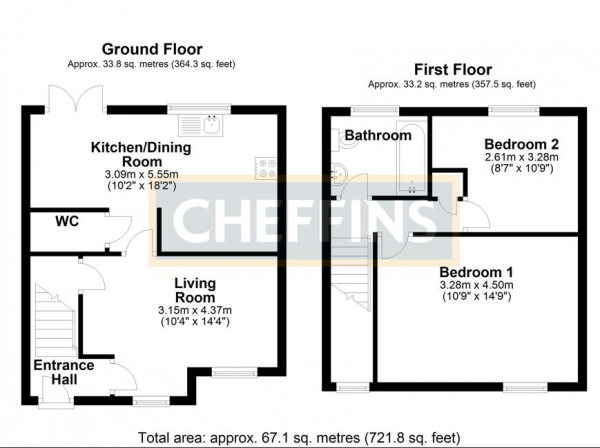 Floor Plan Image for 2 Bedroom Semi-Detached House for Sale in Terence Place, Fordham