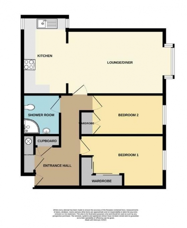 Floor Plan Image for 2 Bedroom Property for Sale in Cheveley Road, Newmarket