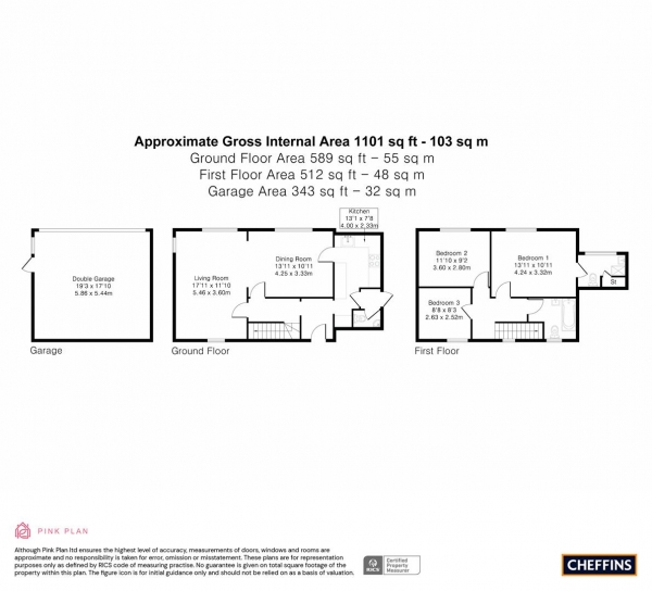 Floor Plan Image for 3 Bedroom Detached House to Rent in Swan Lane, Exning, Newmarket