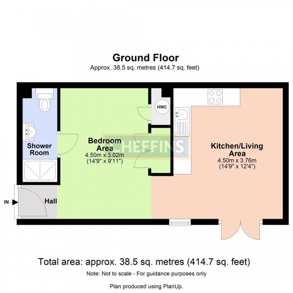 Floor Plan Image for Studio to Rent in Severn Place, Cambridge