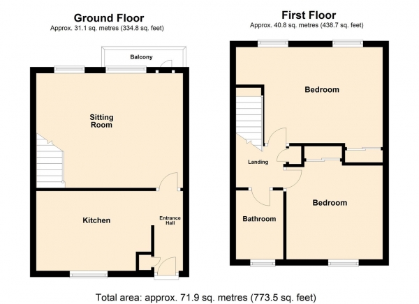 Floor Plan Image for 2 Bedroom Maisonette to Rent in Churchill Court, Newmarket