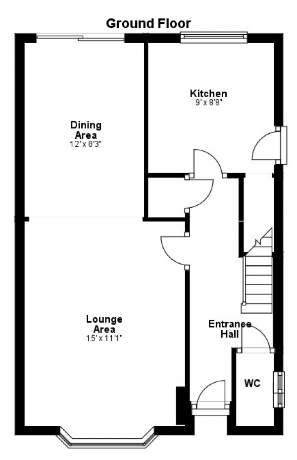 Floor Plan Image for 3 Bedroom Semi-Detached House for Sale in Chaplains Close, Haverhill