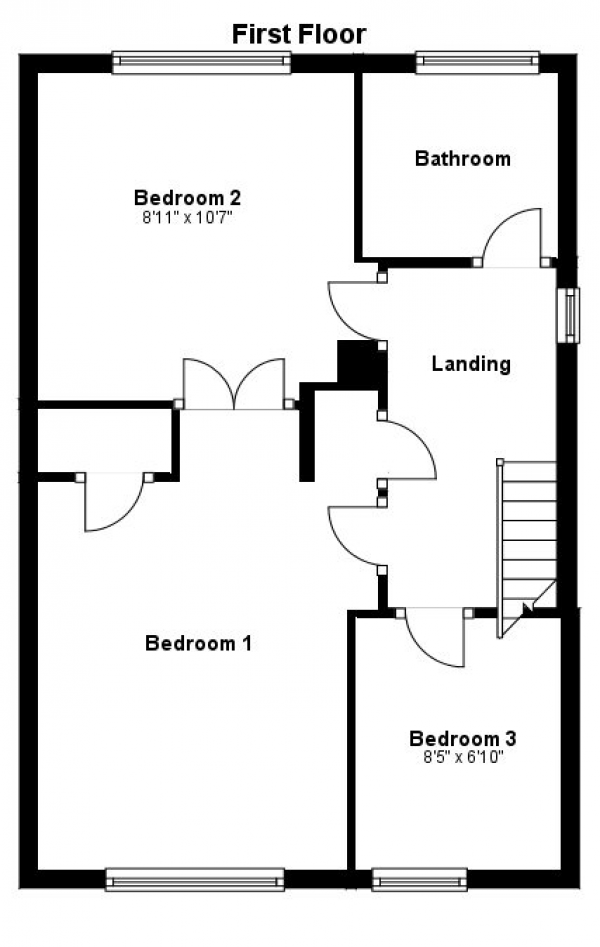 Floor Plan Image for 3 Bedroom Semi-Detached House for Sale in Chaplains Close, Haverhill