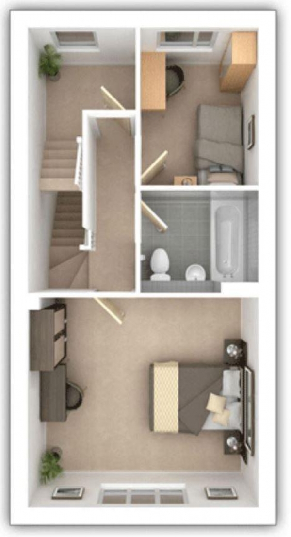 Floor Plan Image for 3 Bedroom End of Terrace House for Sale in Fleming Way, Haverhill