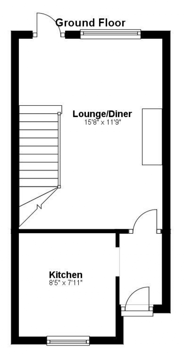 Floor Plan Image for 2 Bedroom Property for Sale in Old Rope Walk, Haverhill