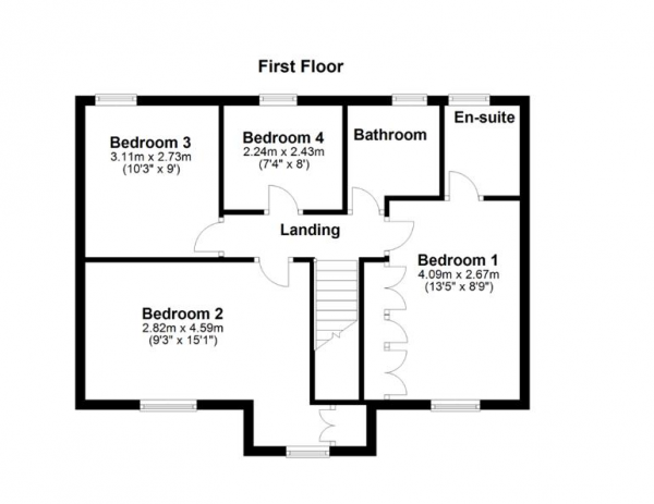 Floor Plan Image for 4 Bedroom Semi-Detached House for Sale in Bellings Road, Haverhill