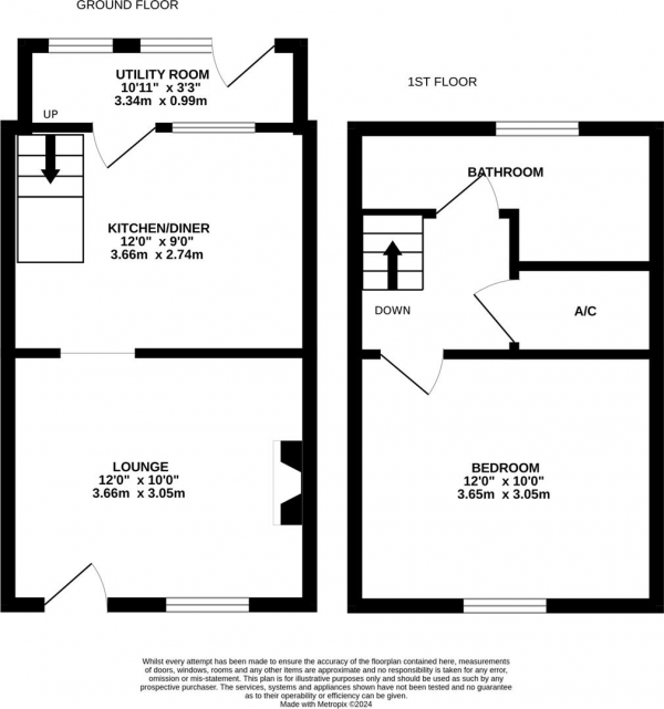 Floor Plan Image for 1 Bedroom Property for Sale in Crowland Road, Haverhill