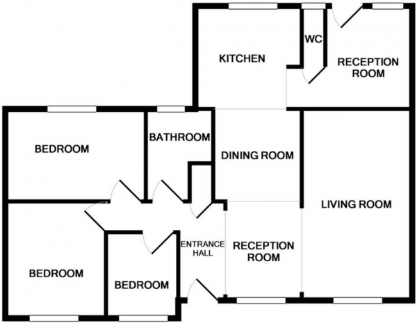 Floor Plan Image for 3 Bedroom Detached Bungalow for Sale in North Road, Great Yeldham, Halstead