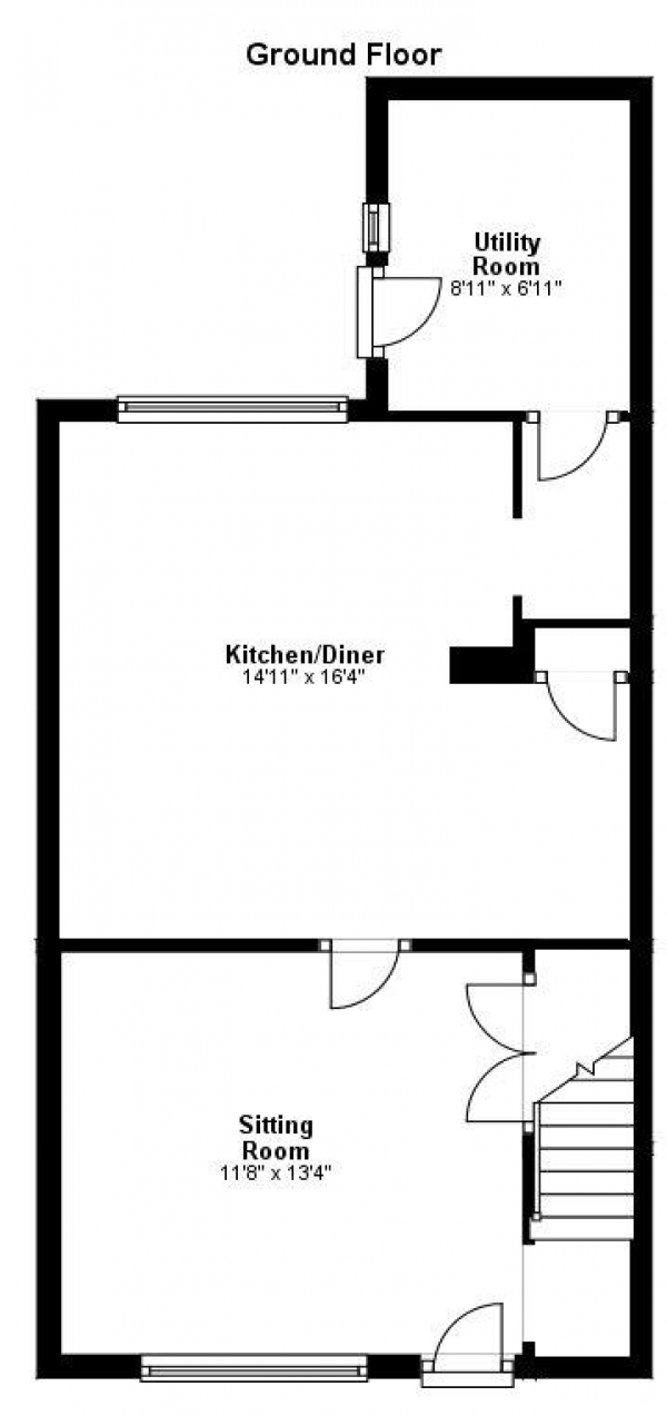 Floor Plan Image for 2 Bedroom Terraced House to Rent in Ash Walk, Stradishall, Newmarket