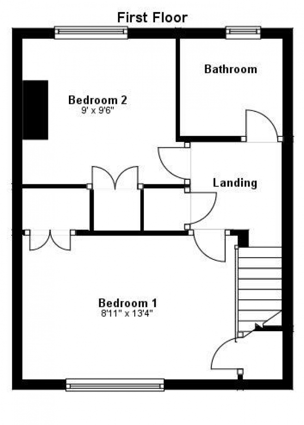 Floor Plan Image for 2 Bedroom Terraced House to Rent in Ash Walk, Stradishall, Newmarket