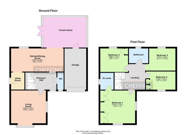 Floor Plan Image for 4 Bedroom Detached House to Rent in Cley Court, Haverhill