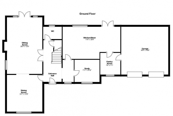 Floor Plan Image for 4 Bedroom Detached House for Sale in Burton Hill, Withersfield, Haverhill