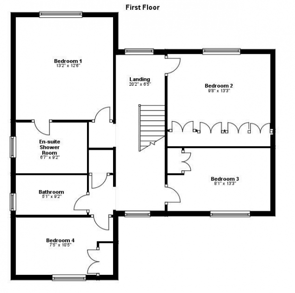 Floor Plan Image for 4 Bedroom Detached House for Sale in Burton Hill, Withersfield, Haverhill