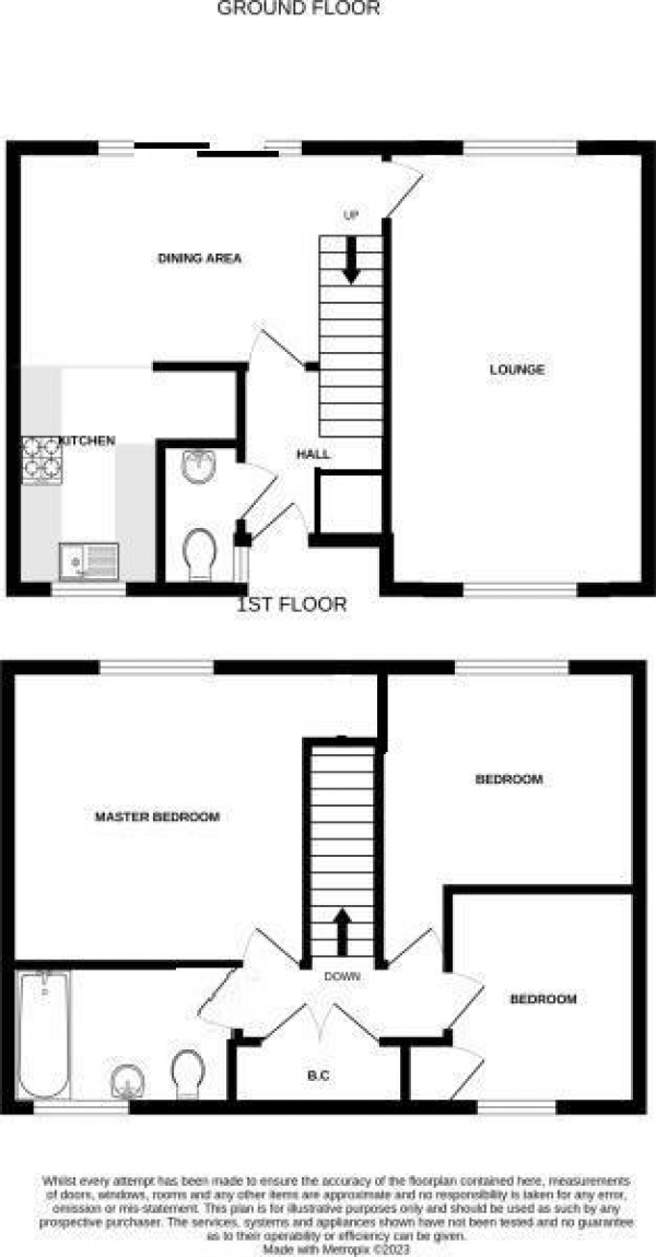 Floor Plan Image for 3 Bedroom End of Terrace House for Sale in Bartlow Place, Haverhill