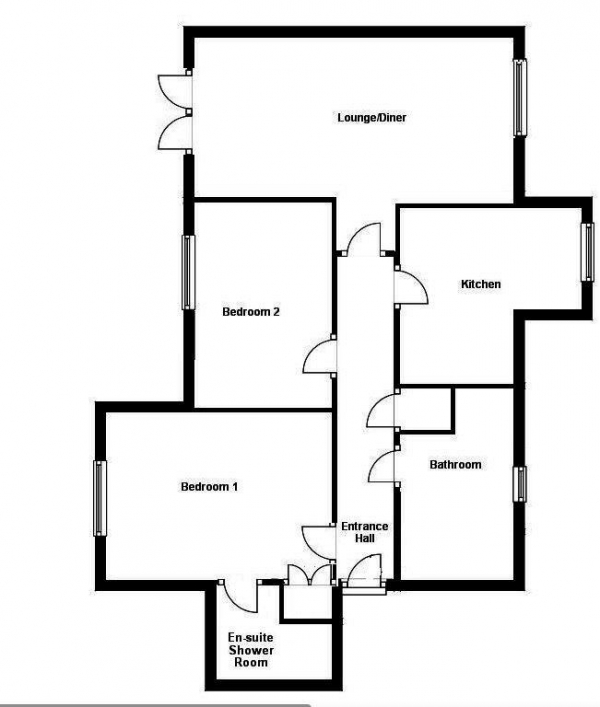 Floor Plan Image for 2 Bedroom Flat for Sale in Manor Farm Close, Haverhill