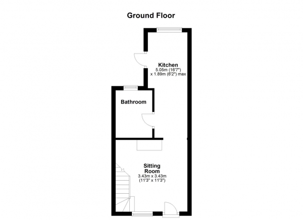 Floor Plan Image for 2 Bedroom Terraced House to Rent in Eden Road, Haverhill