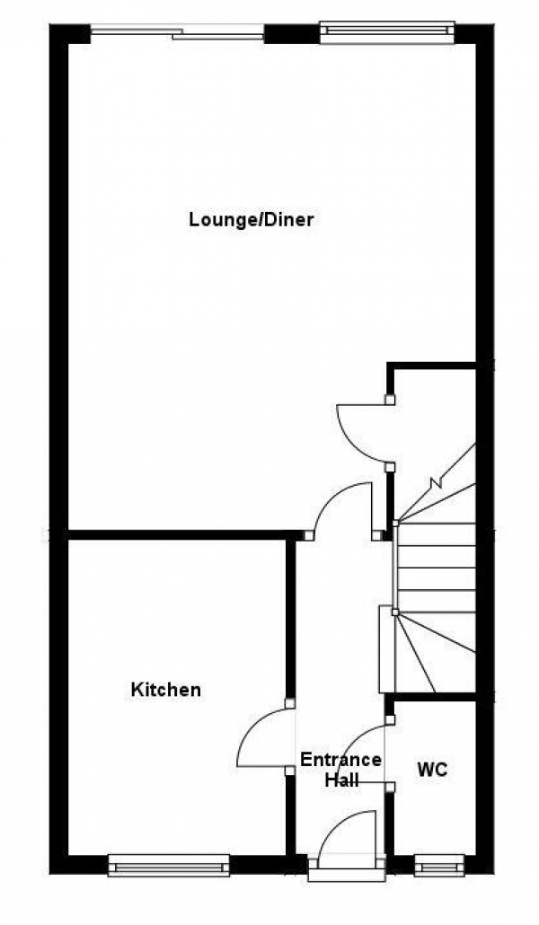 Floor Plan Image for 3 Bedroom End of Terrace House for Sale in Raine Avenue, Haverhill