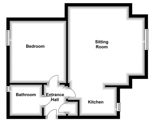 Floor Plan Image for 1 Bedroom Property for Sale in Waters Edge, Withersfield Road, Haverhill