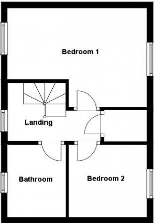 Floor Plan Image for 2 Bedroom End of Terrace House for Sale in Shardlow Close, Haverhill