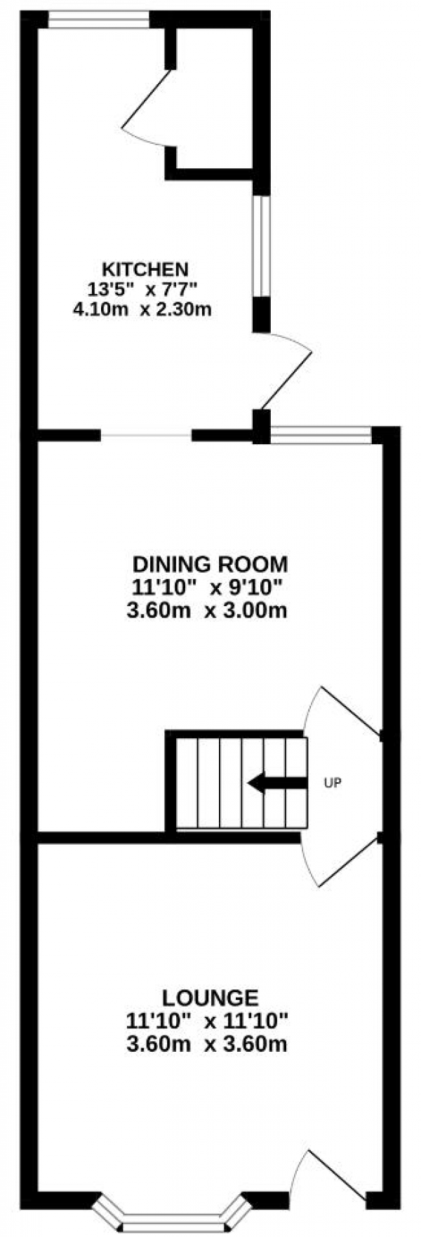 Floor Plan Image for 2 Bedroom Terraced House for Sale in Mount Road, Haverhill