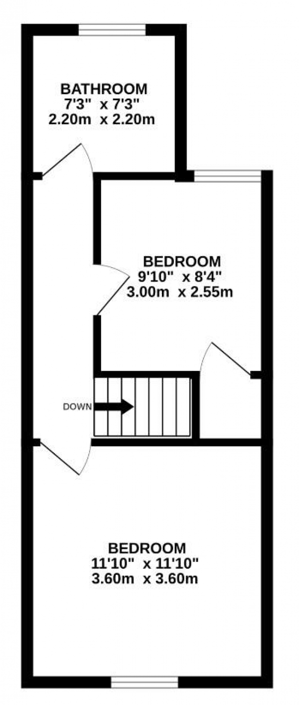 Floor Plan Image for 2 Bedroom Terraced House for Sale in Mount Road, Haverhill