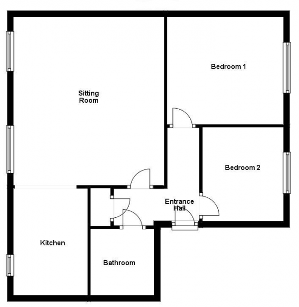 Floor Plan Image for 2 Bedroom Property for Sale in Withersfield Road, Haverhill